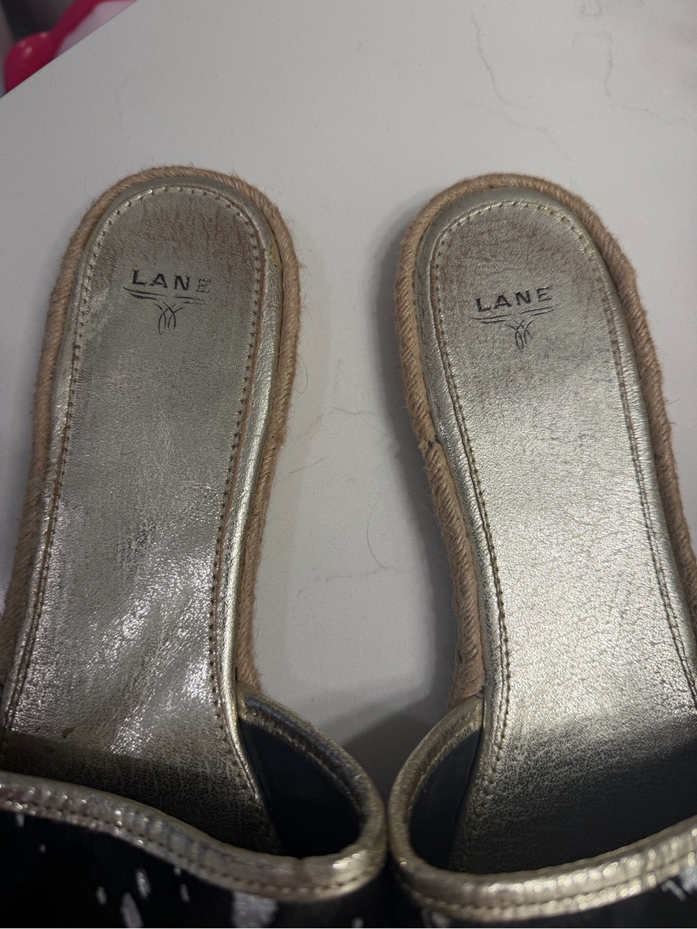 Lane Black & Silver Slide Sandals - Picture 3 of 6